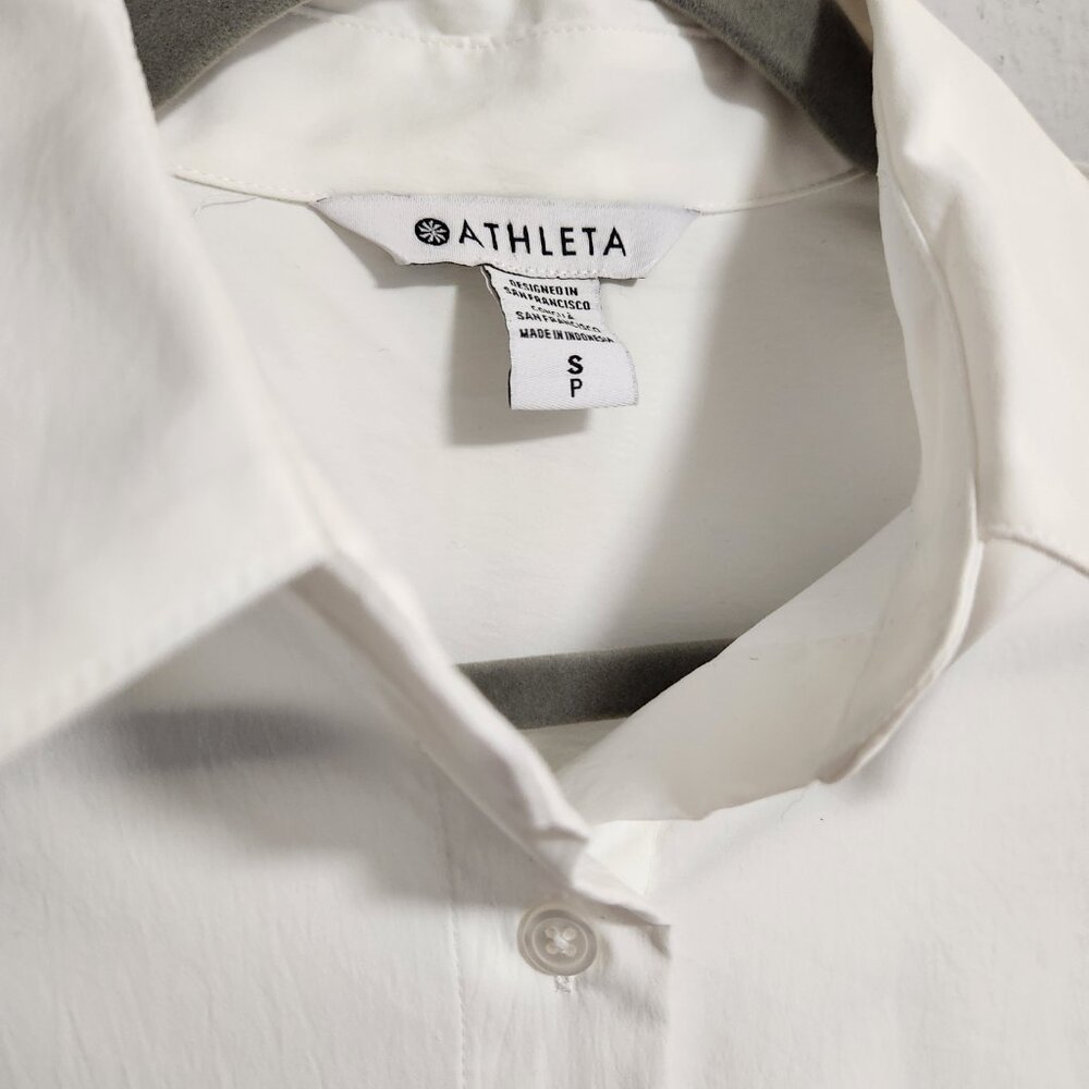 Athleta | White Button Down Oversized Relaxed Pop… - image 5